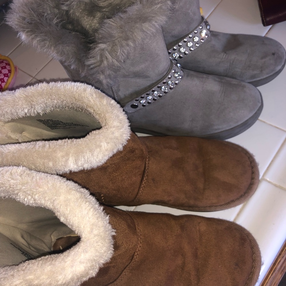 2 pair of kids boots